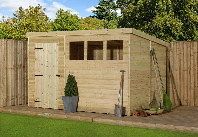 10ft x 8ft Shiplap Pent Shed